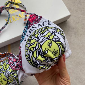 Luxury Womens Clothing Versace Baroque Print Triangle Bikini SML A144PP120 AA150490