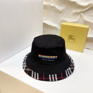Burberry Cotton Bucket Hat Black 