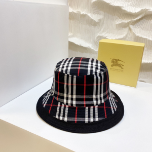 Luxury Womens Hats Burberry Cotton Bucket Hat in Black A144PP850 AA150489