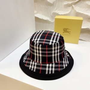 Luxury Womens Hats Burberry Cotton Bucket Hat in Black A144PP850 AA150489