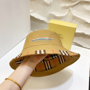 Luxury Womens Hats Burberry Cotton Bucket Hat in Tan A144PP850 AA150487