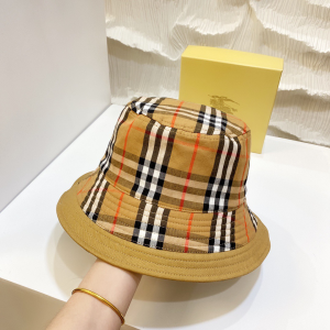 Luxury Womens Hats Burberry Cotton Bucket Hat in Tan A144PP850 AA150487