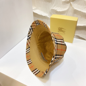 Luxury Womens Hats Burberry Cotton Bucket Hat in Tan A144PP850 AA150487