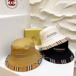 Luxury Womens Hats Burberry Cotton Bucket Hat in Tan A144PP850 AA150487