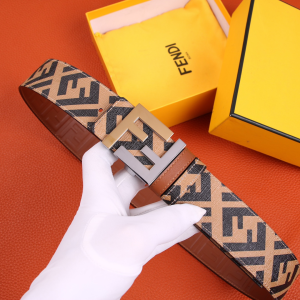 Fendi FF Buckle Belt Tan Cuoio Romano Calfskin 