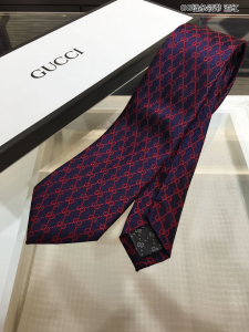 Gucci GG Pattern Silk Burgundy Ties 