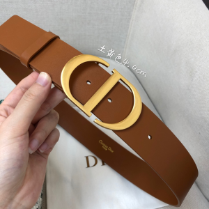 Dior 30 Montaigne Belt Tan Smooth Calfskin 40MM 