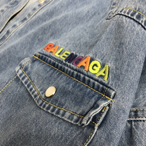Luxury Womens Clothong Balenciaga Blue Denim Jacket SML A154PP580 AA150720