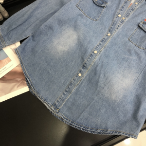 Luxury Womens Clothong Balenciaga Blue Denim Jacket SML A154PP580 AA150720