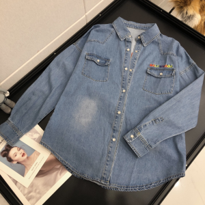 Luxury Womens Clothong Balenciaga Blue Denim Jacket SML A154PP580 AA150720