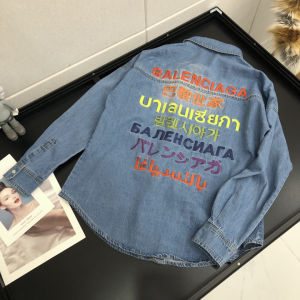Luxury Womens Clothong Balenciaga Blue Denim Jacket SML A154PP580 AA150720