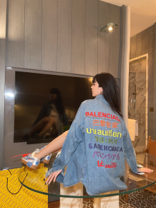 Luxury Womens Clothong Balenciaga Blue Denim Jacket SML A154PP580 AA150720