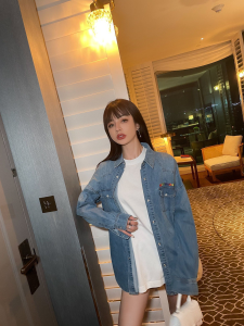 Luxury Womens Clothong Balenciaga Blue Denim Jacket SML A154PP580 AA150720