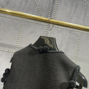 Luxury Womens Clothong Celine Folk Vest in Braided Wool Tweed SML A154PP780 AA150725