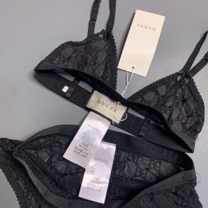 Luxury Womens Clothong Gucci Black GG Tulle Lingerie Set SML A154PP680 AA150712