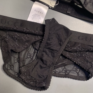 Luxury Womens Clothong Gucci Black GG Tulle Lingerie Set SML A154PP680 AA150712