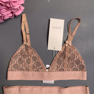 Luxury Womens Clothong Gucci Pink GG Tulle Lingerie Set SML A154PP680 AA150713