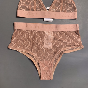 Luxury Womens Clothong Gucci Pink GG Tulle Lingerie Set SML A154PP680 AA150713