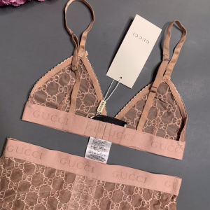 Luxury Womens Clothong Gucci Pink GG Tulle Lingerie Set SML A154PP680 AA150713