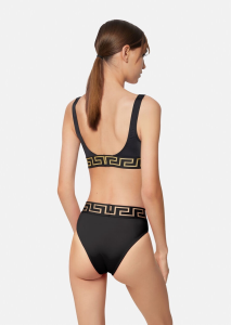 Luxury Womens Clothong Versace Black Logo Jacquard Lingerie Set SML A154PP680 AA150716