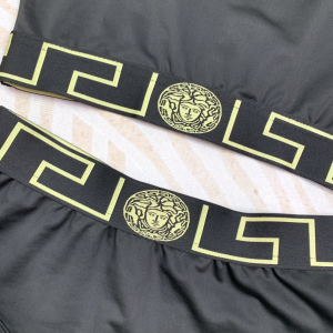 Luxury Womens Clothong Versace Black Logo Jacquard Lingerie Set SML A154PP680 AA150717