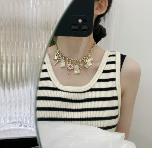 Luxury Womens Jewelry Chanel Vintage Gold Charms Necklaces A152PP240 AA150709