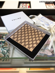 Luxury Womens Scarf Celine Triomphe Black Silk Scarf 90x90CM A151PP210 AA150567