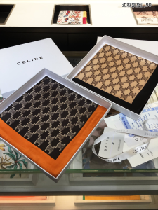 Luxury Womens Scarf Celine Triomphe Orange Silk Scarf 90x90CM A151PP210 AA150566