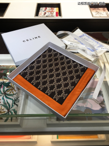 Luxury Womens Scarf Celine Triomphe Orange Silk Scarf 90x90CM A151PP210 AA150566