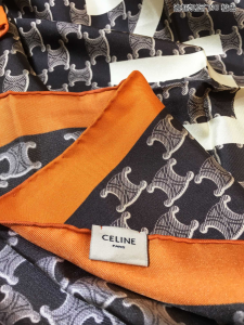 Luxury Womens Scarf Celine Triomphe Orange Silk Scarf 90x90CM A151PP210 AA150566
