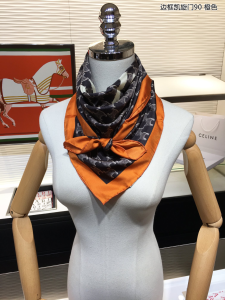 Luxury Womens Scarf Celine Triomphe Orange Silk Scarf 90x90CM A151PP210 AA150566