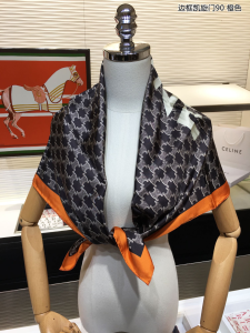 Luxury Womens Scarf Celine Triomphe Orange Silk Scarf 90x90CM A151PP210 AA150566