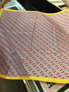 Fendi FF Multicolor Red Silk Scarf 