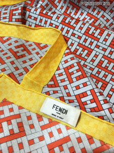 Luxury Womens Scarf Fendi FF Multicolor Red Silk Scarf 90x90CM A151PP210 AA150570