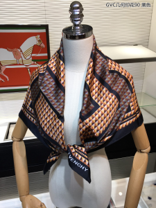 Luxury Womens Scarf Givenchy Square Silk Black Scarf 90x90CM A151PP180 AA150586