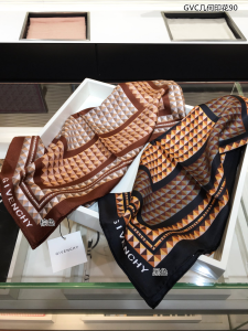 Luxury Womens Scarf Givenchy Square Silk Brown Scarf 90x90CM A151PP180 AA150585