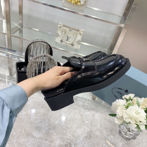 Luxury Womens Shoes Prada Brushed Leather Mules in Black 35 To 40 A151PP470 AA150600