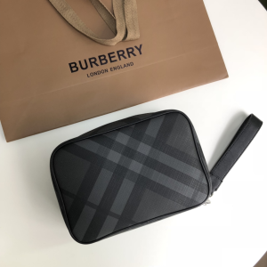 Luxury Mens Handbags Burberry Mens Pouch Clutch Bag 22x5x15CM A197PP480 AA150787