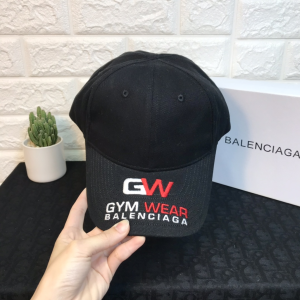 Balenciaga GYM Wear Baseball Cap Hat Black 