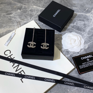 Luxury Womens Jewelry Chanel Crystals CC Logo Pendant Earring A205PP200 AA150816