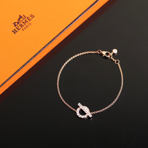 Hermes Finesse Diamond Bracelets Gold 