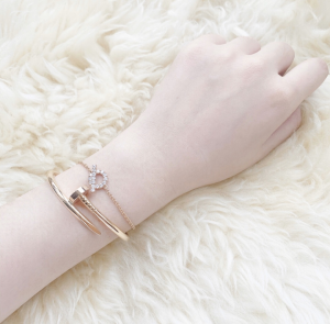 Luxury Womens Jewelry Hermes Finesse Diamond Bracelets Gold A205PP190 AA150805