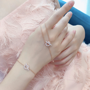 Luxury Womens Jewelry Hermes Finesse Diamond Bracelets Gold A205PP190 AA150805