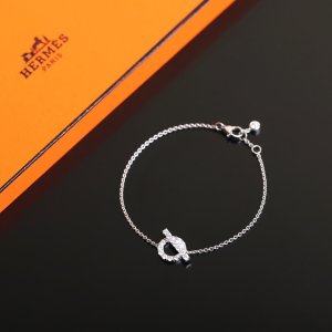 Hermes Finesse Diamond Bracelets Silver 