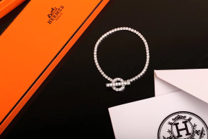 Hermes Finesse Diamond Bracelets Silver 