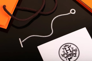 Luxury Womens Jewelry Hermes Finesse Diamond Bracelets Silver A205PP240 AA150806