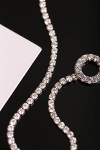 Luxury Womens Jewelry Hermes Finesse Diamond Bracelets Silver A205PP240 AA150806