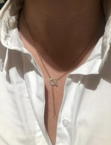 Luxury Womens Jewelry Hermes Finesse Diamond Necklace Gold A205PP200 AA150802