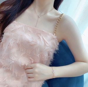 Luxury Womens Jewelry Hermes Finesse Diamond Necklace Gold A205PP200 AA150802