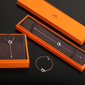 Luxury Womens Jewelry Hermes Finesse Diamond Necklace Gold A205PP200 AA150802